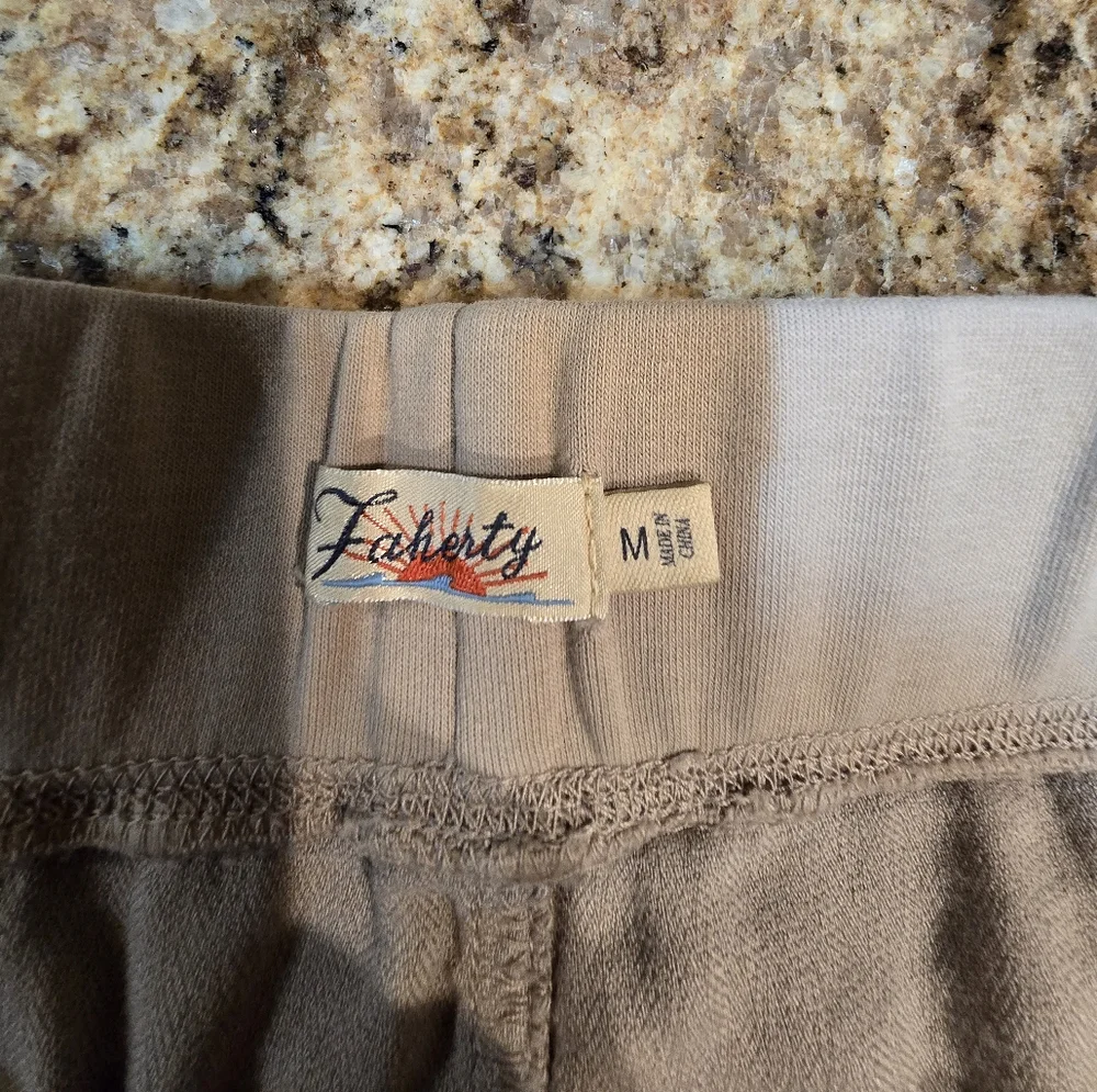 Faherty AIRLIE PANT in STONE Linen Blend Women's Size Medium - Picture 7 of 11